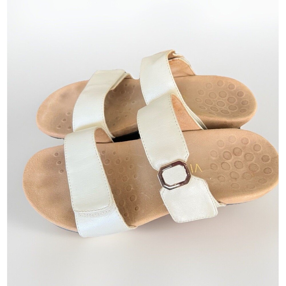 Vionic‎ Sandals Orthaheel Camila Slip-On Open Toe Slides White Women's 8 - Picture 3 of 8